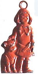 Buster Brown Tige Keychain Fob 1920s