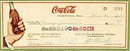 Coca-Cola Soda Check 1940s Hand Bottle