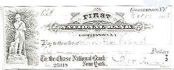 Cooperstown NY Bank Checks