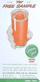 Green Spot Orange Drink Coupons 1940s