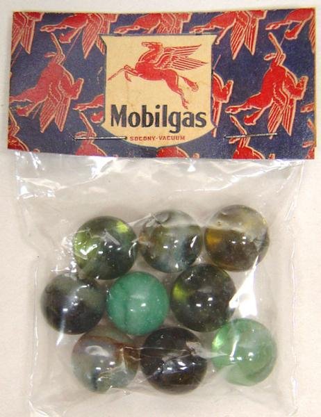 Mobil Gas Marbles 1940s Toy