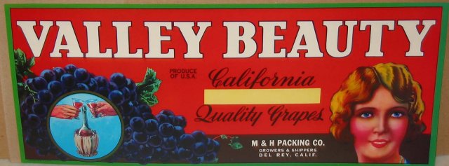 Valley Beauty Crate Label