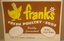 Franks Poultry Egg Label