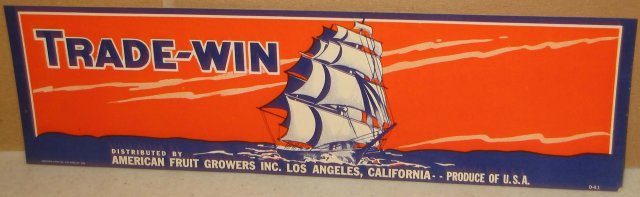 Trade-Win Fruit Crate Label