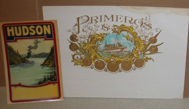 Primeros Cigar Label w Ship Broom Label