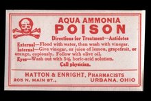 Ammonia Poison Labels