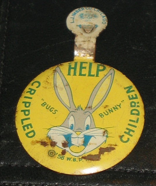 Bugs Bunny Tin Tag 1958