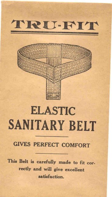 Tru-Fit Sanitary Napkin Belt Envelope 1900s