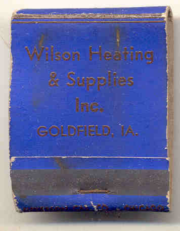 Wilsons Plumbing Heating Matchbook