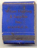 Wilsons Plumbing Heating Matchbook