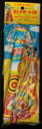 Indian Blow Gun Toy w Celluloid Arrows