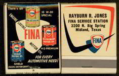 Fina Service Matchbook Full