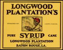 Longwood Mammy Plantation Syrup Label