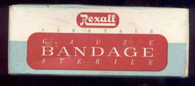 Rexall Guaze Bandage Box 1940s