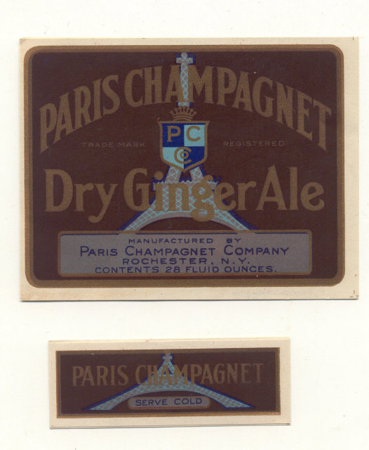 Paris Champagnet Gingerale Soda Label