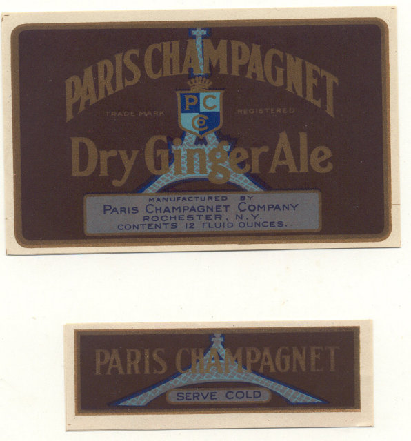 Paris Champagnet Gingerale Soda Label