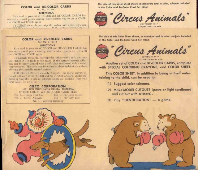 Celco Color Cards in Original Pack 1949