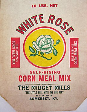 White Rose Corn Meal Bags