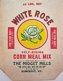White Rose Corn Meal Bags