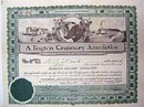 Arlington Creamery Dairy Stock Certificate