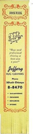 Jeffrey Rug Cleaners Bridge Tally Game Card