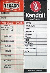 Oil Change Service Records