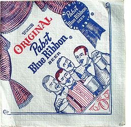 Pabst Blue RIbbon Beer Napkins