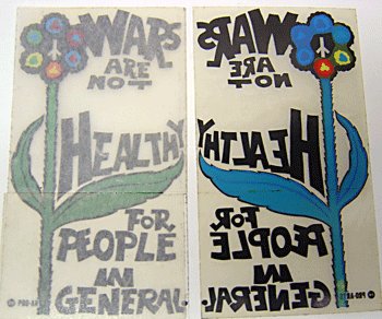 War is Not Health Stickers