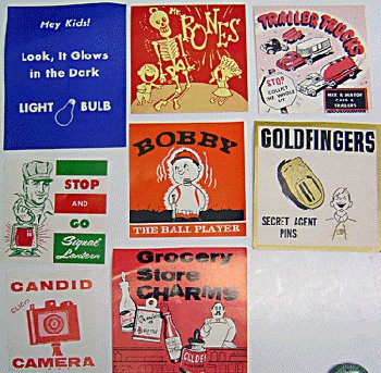 Bubble Gum Vending Card Header TOys