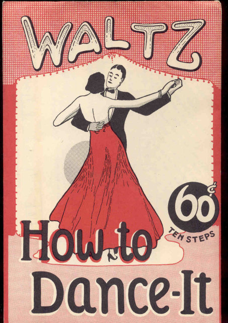 Waltz Dance Instruction Booklet 1940s