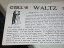 Waltz Dance Instruction Booklet 1940s