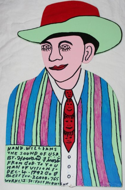 Howard Finster Hank Williams Folk Art Sculpture