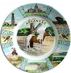 Arkansas Souvenirware Plate