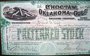 Chocktaw Gulf Railroad Stock Certificate Framed