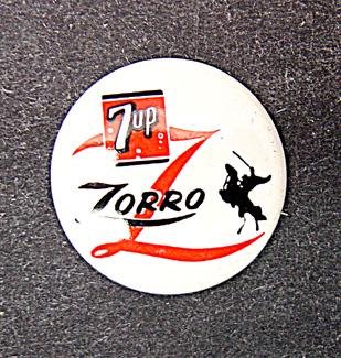 Zorro 7UP Pinback Pin