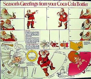 Santa Coke Giveaway Toy Doll Cut-Outs
