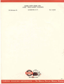 Lock City Coal Stationary Sheet