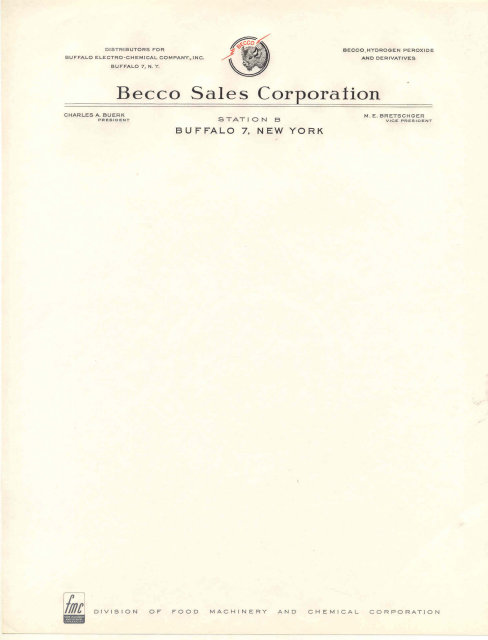 Becco Buffalo Stationary Sheet