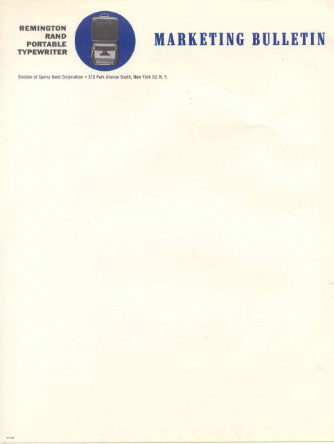 Remington Typewriter Stationary Sheets