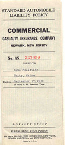 NJ Automobile Policy 1945