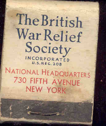 British War Relief Matchbook