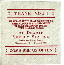 Skelly Oil Napkins