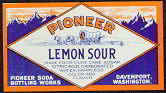 Pioneer Lemon Soda Label