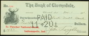 Cloverdale Bank Check