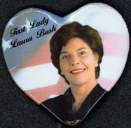 Laura Bush Heart Pin