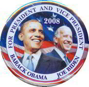 Obama Biden Pinback Pin