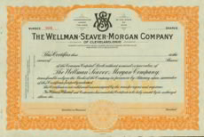 Wellman Seaver Morgan Stock Certificate