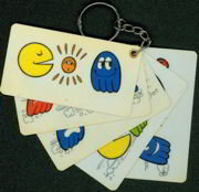 Pac Man Keychain Cards Toys