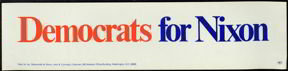 Democrats for Nixon Bumper Sticker
