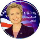 Hillary Clinton President Pin 2008